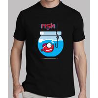 fish and fish tank shirt guy