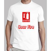 fire your man t shirt white