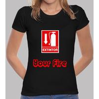 fire your woman t-shirt black