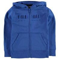 Firetrap Zipped Embossed Hoody Junior Boys