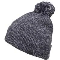 Firetrap Mens Twist Yam Bobble Hat Blue