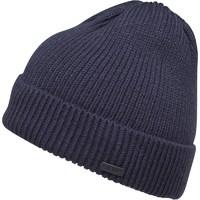 firetrap mens chunky fisherman knit beanie navy