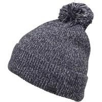 firetrap mens twist yam bobble hat blue