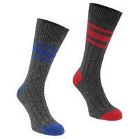 firetrap blackseal 2pk chunky ribbed socks