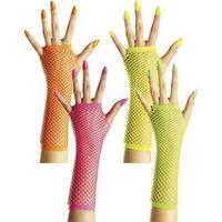 fishnet neon longer length fingerless gloves for fancy dress costumes  ...