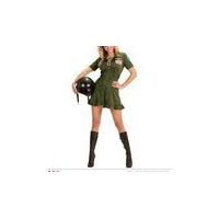 Fight Jet Pilot Girl\'s Costume Small For Uniform Military Fancy Dress
