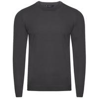 Finley Crew Neck Knitted Jumper in Charcoal  Kensington Eastside