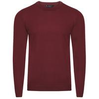 Finley Crew Neck Knitted Jumper in Rumba Red  Kensington Eastside