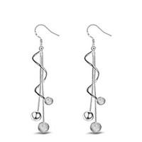 Fine 925 Silver Drop Ball Earring Zircon Earrings Jewelry Women Wedding / Party / Daily / Casual 1 pair Silver (328mm)