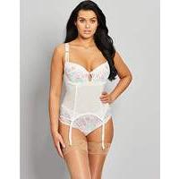 Figleaves Curve Floral Basque Ivory