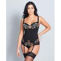 Figleaves Curve Floral Basque Black