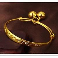 Fine Grain 24 K Gold Plating and Children\'s Bell Bracelet