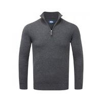 Fine Knit Zip Neck Jumper