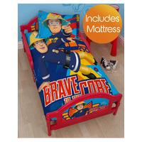 Fireman Sam Brave Junior Toddler Bed plus Deluxe Foam Mattress