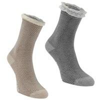 Firetrap 2 Pack Ladies Socks