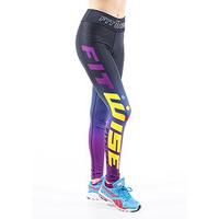 Fit Wise Purple Ombre Full Length Fitness Leggings