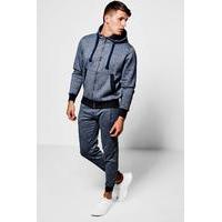 fit birdseye tracksuit navy