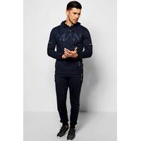 fit man tracksuit navy