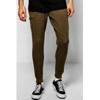 Fit Waffle Panel Joggers - khaki