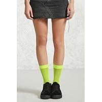 Fishnet Neon Crew Socks