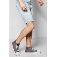 fit destroyed denim shorts light