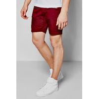 Fit Biker Chino Shorts - burgundy