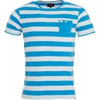 firetrap mens lucas t shirt cendre blue