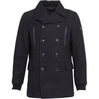 firetrap mens firmin melton jacket navy