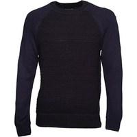 firetrap mens raglan knit dark navy