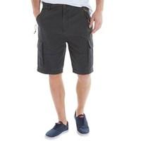 Firetrap Mens Loke Cargo Shorts Pirate Black