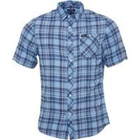 Firetrap Mens Casper Short Sleeve Check Shirt Bluebell Checked