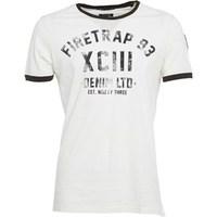 firetrap mens greaser t shirt whisper white