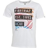 Firetrap Mens Edvin T-Shirt Optic White