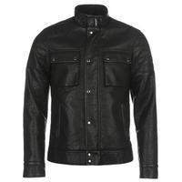 Firetrap Blackseal PU Biker Jacket