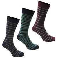 Firetrap Blackseal Mixed Stripe 3 Pack Socks Mens