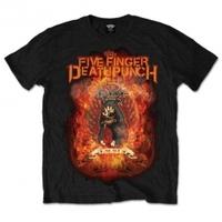 Five Finger Death Punch Mens Tee: Burn in Sin Small