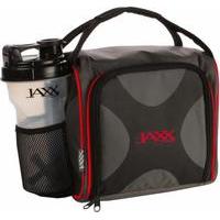 Fit & Fresh Jaxx FitPak Meal Prep Bag with Portion Control Containers Black/Red