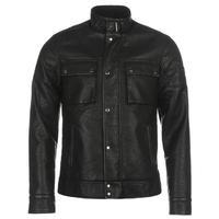 Firetrap Blackseal PU Biker Jacket