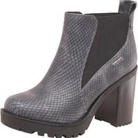 firetrap womens quill heeled boots black snake