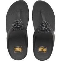 FitFlop Womens Blossom Thong Sandals Black