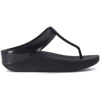 fitflop fitflop crystall black thong sandal with sequins womens sandal ...