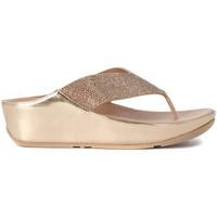 FitFlop FitFlop Crystall pink gold thomg sandal with sequins women\'s Sandals in pink