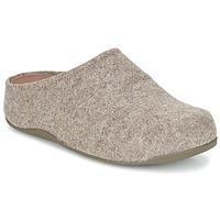 fitflop shuv felt womens clogs shoes in beige