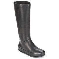 fitflop ff2 duboot twisted zip knee womens high boots in black