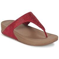 fitflop slinky rokkit toe post womens flip flops sandals shoes in red