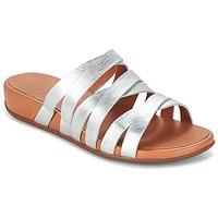 fitflop lumy slide womens mules casual shoes in silver