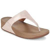 fitflop shimmy suede toe post womens flip flops sandals shoes in pink