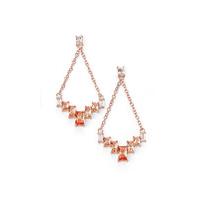 fiorelli rose gold cubic zirconia drop earrings