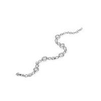 Fiorelli Silver Round Link Cubic Zirconia Bracelet