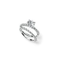 Fiorelli Silver Cubic Zirconia Stacking Rings